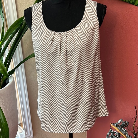 LOFT Tops Loft Chevron Sequined Tank Top Poshmark